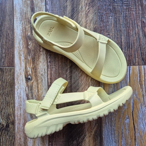 Teva Hurricane Drift Water Sport Sandals Lightweight Hook/Loop Yellow - Picture 4 of 10